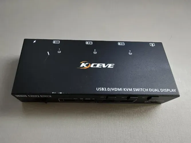 KVM KCEVE 3 PCs / 2 Monitores HDMI 4K 60Hz USB 3.0 - KC-KVM302AS