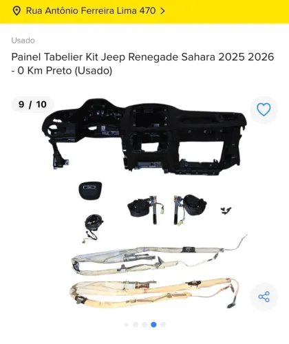 PAINEL TABELIER KIT JEEP RENEGADE SAHARA 2025 2026