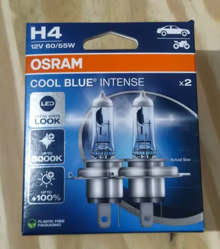 Par De Lâmpada Osram Cool Blue Intense H4 5000k 12v 60/55w