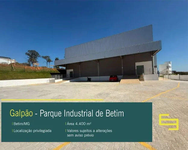 Galpão para alugar em Betim/MG no bairro Parque Industrial de Betim.
