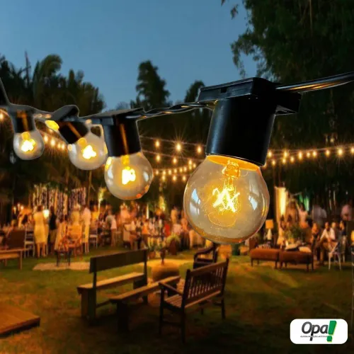 Varal Gambiarra 40 Lâmpadas para eventos (aluguel)