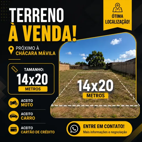 Terreno 14x20 no loteamento Cabral (o mesmo da chácara Mávila)