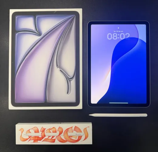 iPad Air M3 11? 128GB + Apple Pencil Pro | Bateria 100%