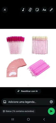 Kit Descartáveis Para Extensão de Cílios ( Pads, Escovinhas, Pincel e Microbrush )
