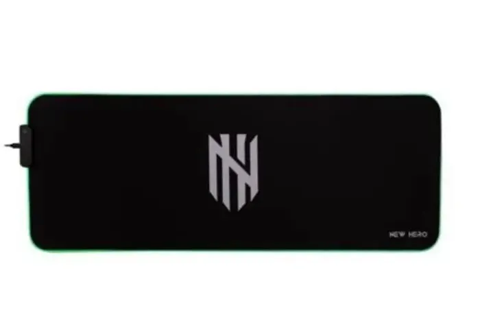Mousepad Gamer New Hero Rapid, RGB, Extra Grande, 80 × 30 cm, Preto