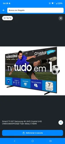 Vendo Smart TV Samsung 65 plgs na caixa zero ZAP *.....Pix, débito, 2.750 no credi