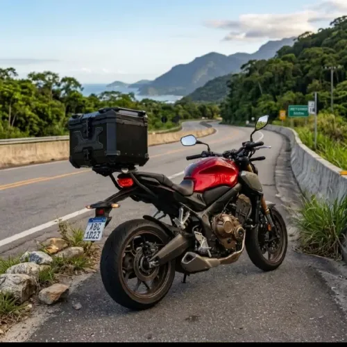 Baú em alumínio para moto