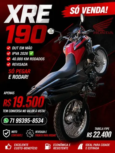 HONDA XRE 190 R$19,000