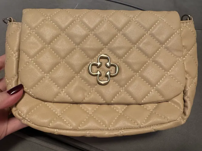 Bolsa Matelassê Capodarte Bege nova