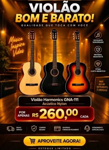 Violão NOVO barato.