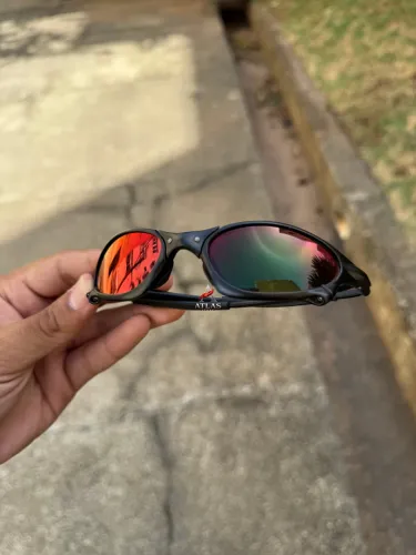 Óculos PENNY Linha Clone Oakley 1:1 X-Metal Pinagem T-shock Torch Red Custom 