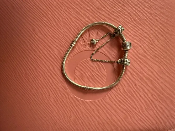 Pulseira Pandora Original + Corrente com pulseira de Segurança