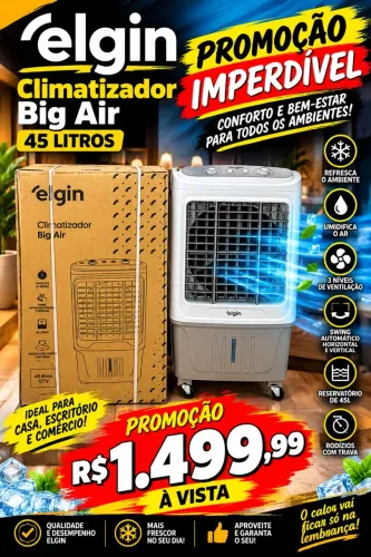 CLIMATIZADOR ELGIN 45 LITROS NOTA FISCAL E GARANTIA *44
