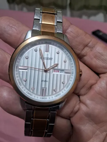 Relogio orient quartz em aço