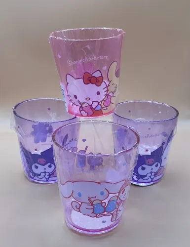KIT 3 COPOS DE PLASTICO DA HELLO KITTY E SUA TURMA