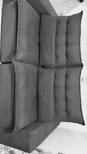 VENDO SOFÁ RETRÁTIL CINZA ESCURO 