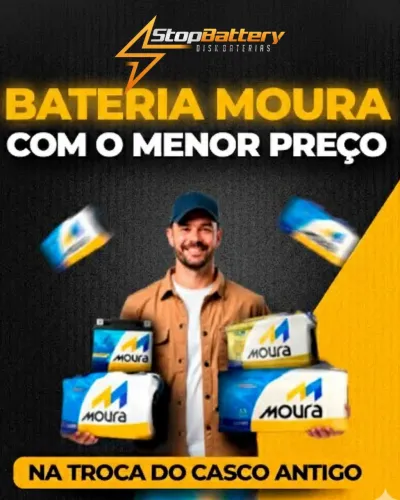 Bateria Moura 60Ah nova com garantia e nota fiscal