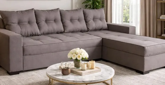 Sofa com.. chaise super aconchegante espuma Selada D 28 stilo  premium 