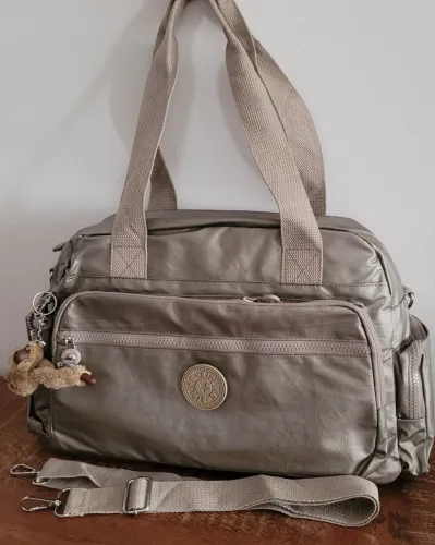 Mala de mão bolsa esportiva metalizada grande impermeável