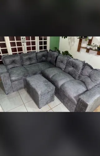 Sofá Novo Com Puff