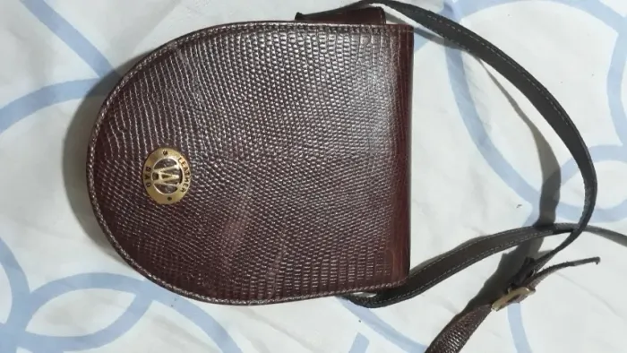 Bolsa vintage marrom em couro