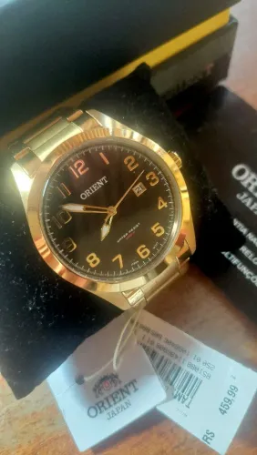 RELÓGIO ORIENT JAPAN DOURADO IMPECÁVEL