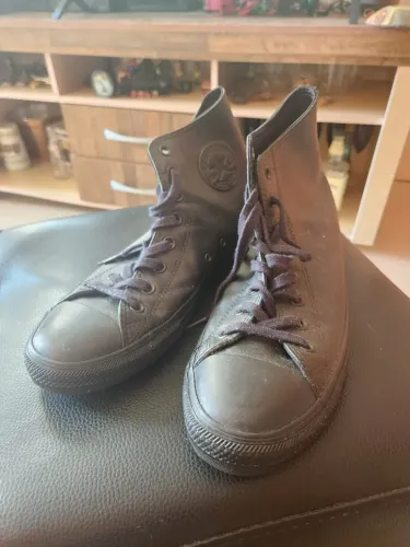 Tênis All Star Preto Couro tamanho 43