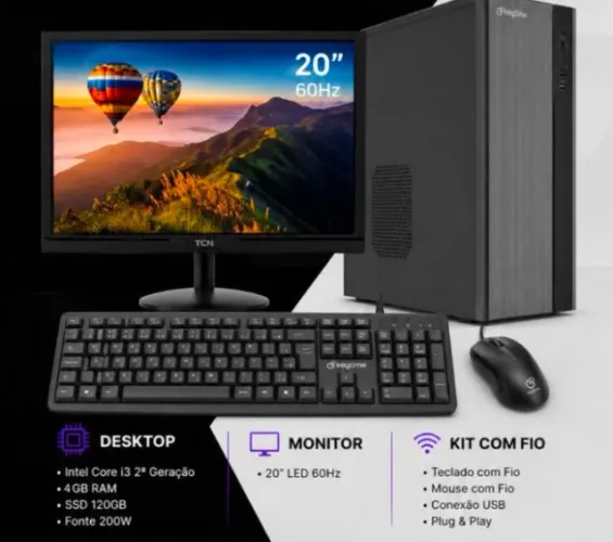 Computador Completo Core i3 Novo