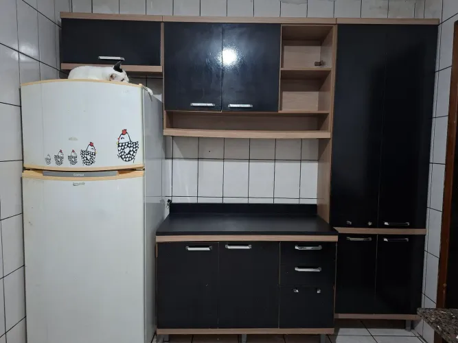 Armário de cozinha completo, em bom estado.