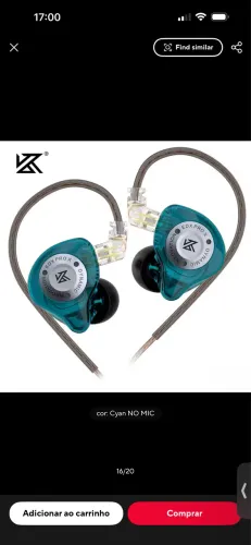 Fone KZ EDX PRO X (Ciano - Sem Microfone)