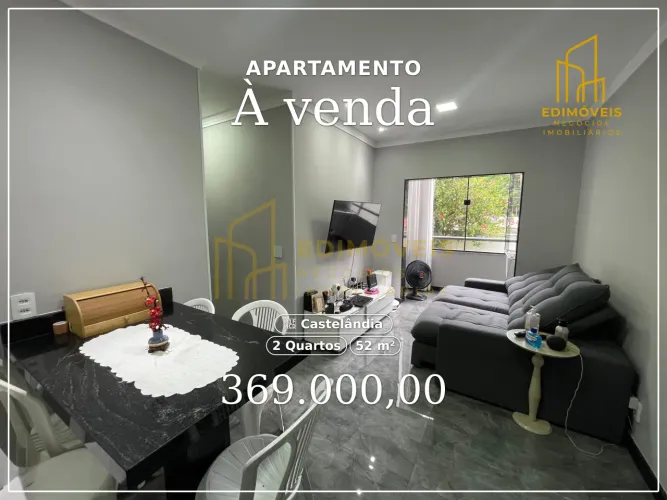 Viva com qualidade em Castelândia: apartamento com varanda e piscina