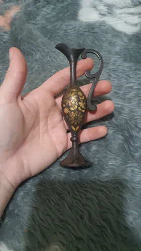Mini Jarro Antigo Metal estilo damasquinado de toledo