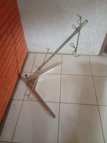 Espeto completo para costela de chão  em inox 304