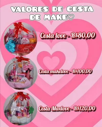 Cesta para namorada, esposa ou amiga.