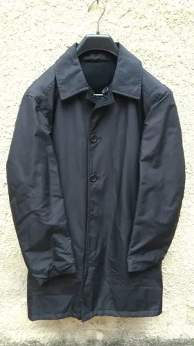 Sobretudo masculino preto dupla face