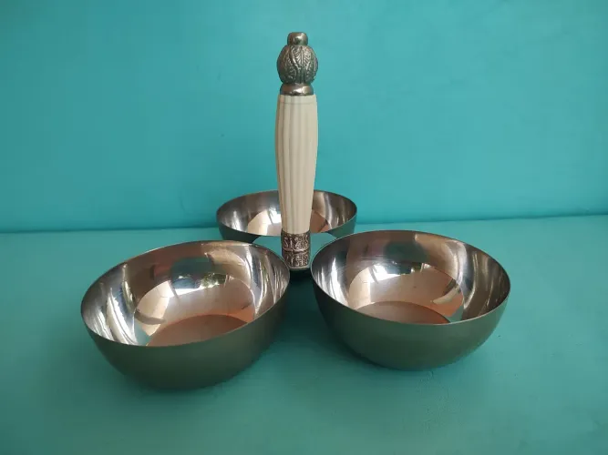 Petisqueira aço inox vintage