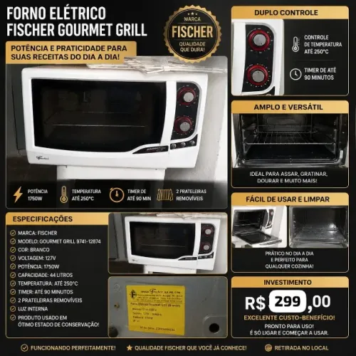 Forno Elétrico Fischer Gourmet Grill 1.750W