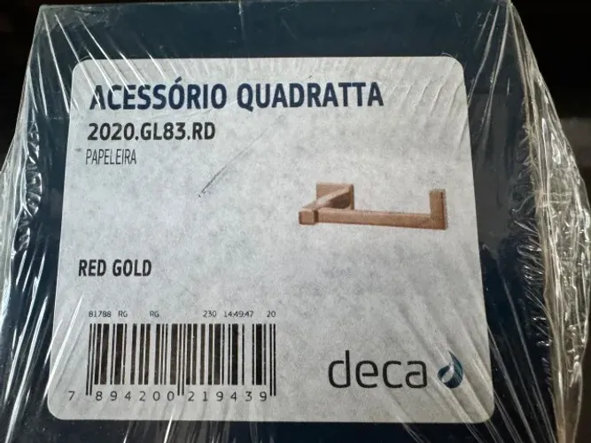 Papeleira DECA para Banheiro QUADRATTA RED GOLD