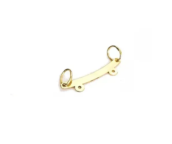 Pingente Suporte para 2 Pingentes Ouro 18 Kilates Peso 0.50 Grama 22 mm                   