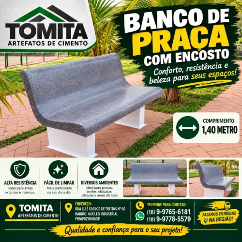 BANCO DE PRAÇA DE CONCRETO