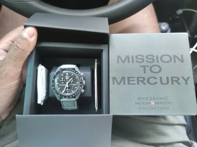 Relógio Omega Swatch X Mission Mercury Moonswatch