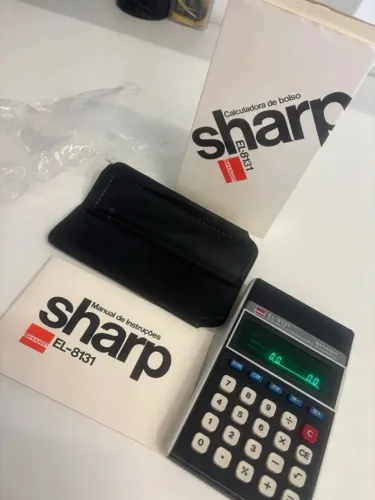 Calculadora Antiga Sharp Elsi Mate EL-8131 Na Caixa (1975) - Ler Descrição