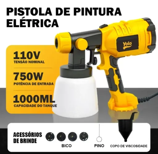 Pistola elétrica 750 e tanque 1000 L 110 v nova nunca usada