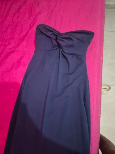 Vestido longo azul marinho