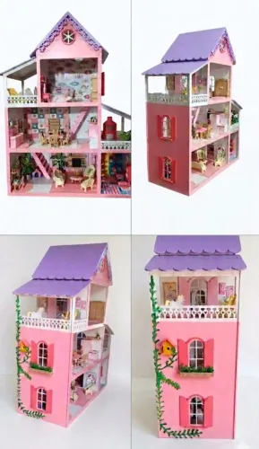 Casinha de boneca decorada luxo