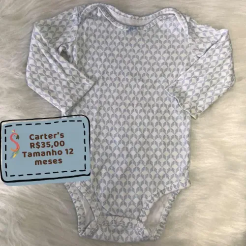 Body Manga Longa Estampado Carter's