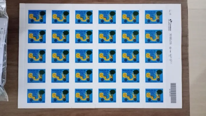 Cartela 30 selos para cartas simples e comercial