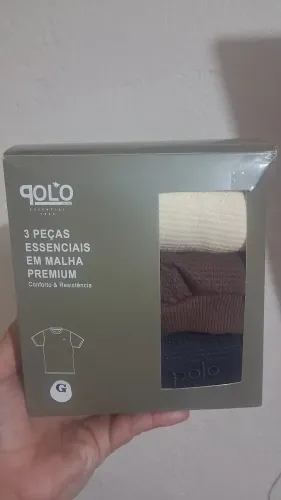 Kit 3 Camiseta Malha texturizada Polo