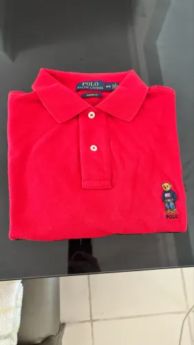 Polo Ralph Lauren Custom Fit vermelha, tamanho M