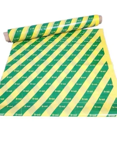 Rolo de plástico verde amarelo brasil 30 mts